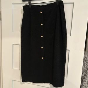 Joseph Ribkoff Black Button Down Business Skirt Size 8